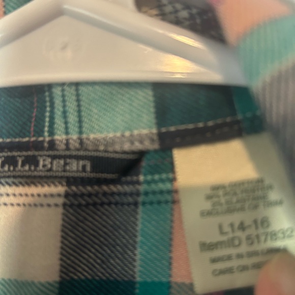 L.L. Bean Kids Multicolor Plaid Button-Down Shirt - Picture 3 of 7